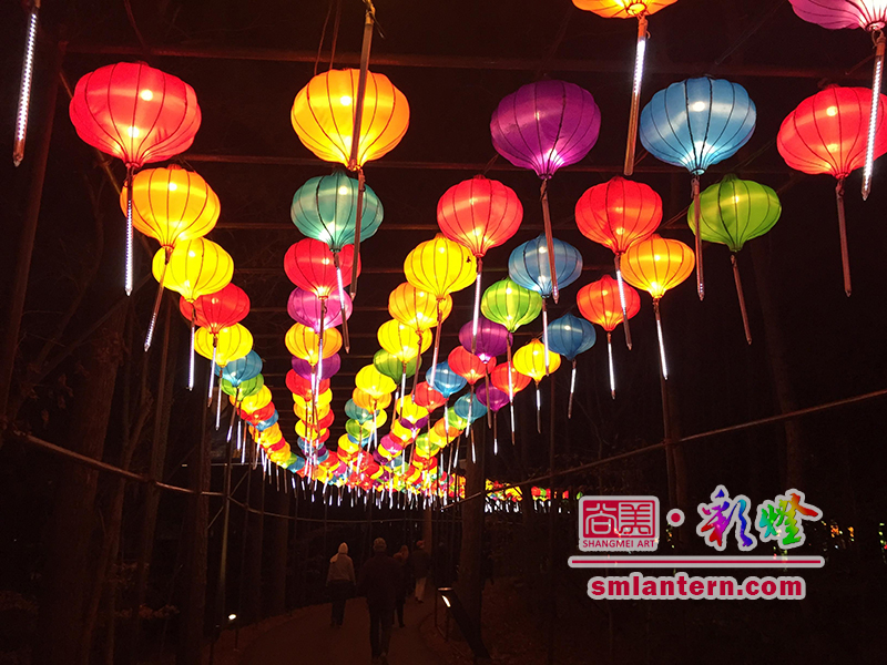 Countless small lanterns adorn the whole street